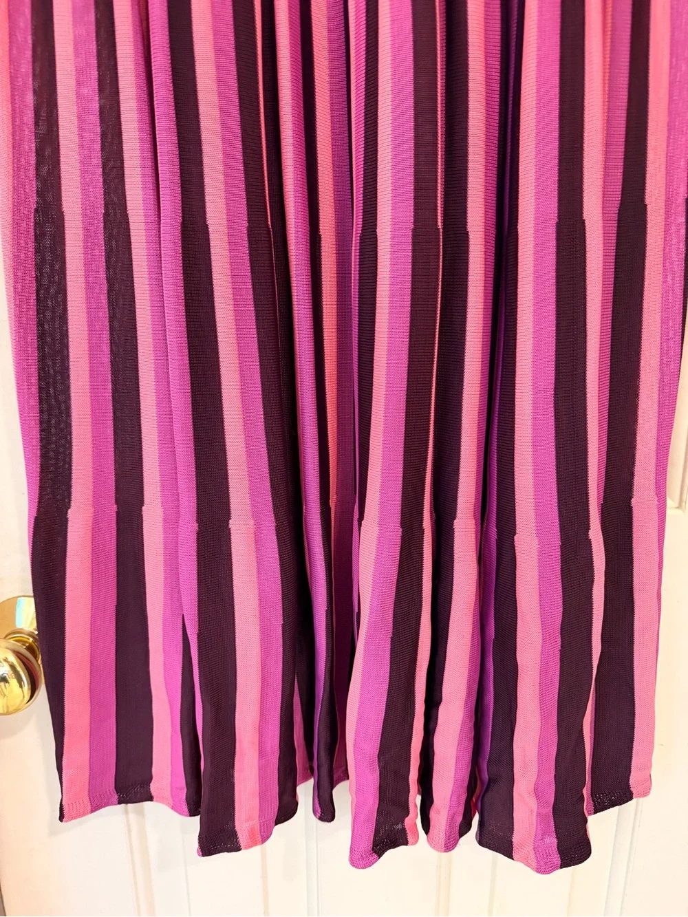 Zara Bold Dynamic Print Pleated Sweater Skirt Pink & Marion Midi Skirt, Sz S - Picture 9 of 14